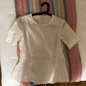 Rebecca Taylor white peplum blouse